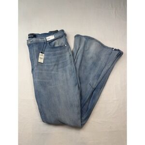 Flare Bell Bottom Jeans 18 Long Plus Stretch High rise Express NWT Retro